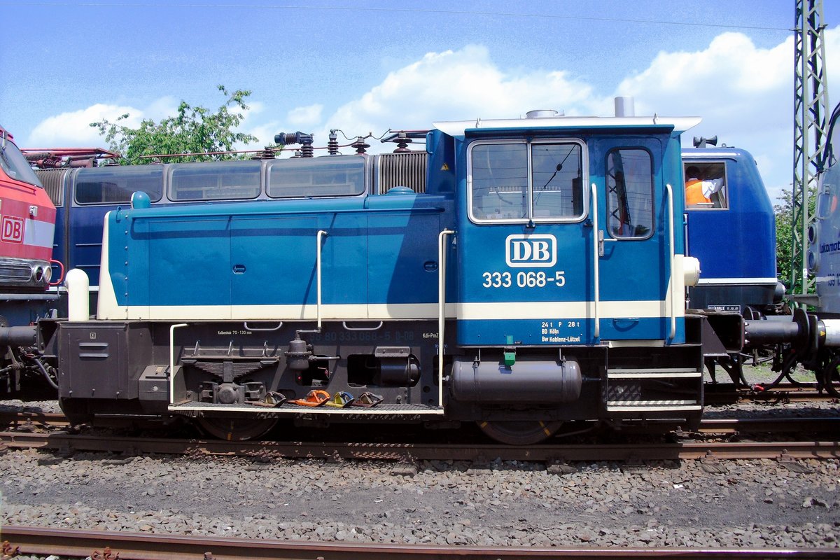 DB 333 068 stands in the DB museum at Koblenz-Lützel on 2 June 2012.