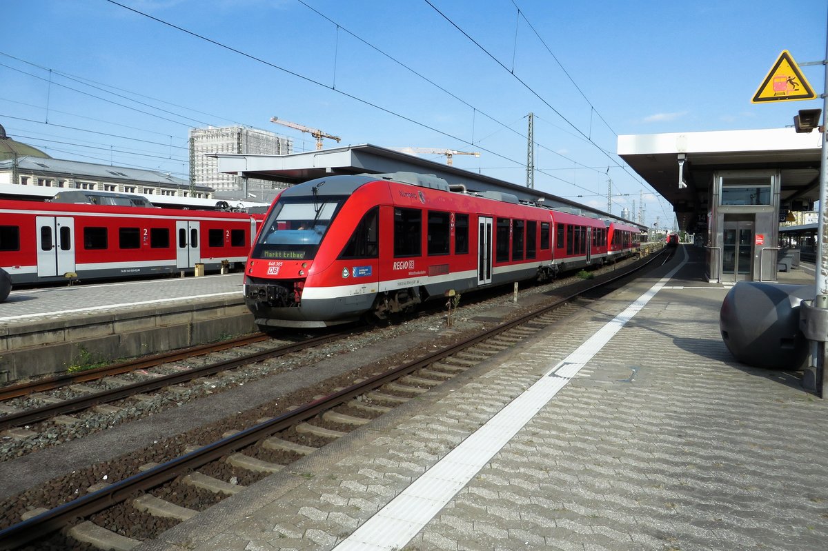DB 648 305 calls at Nürnberg on 22 September 2020.