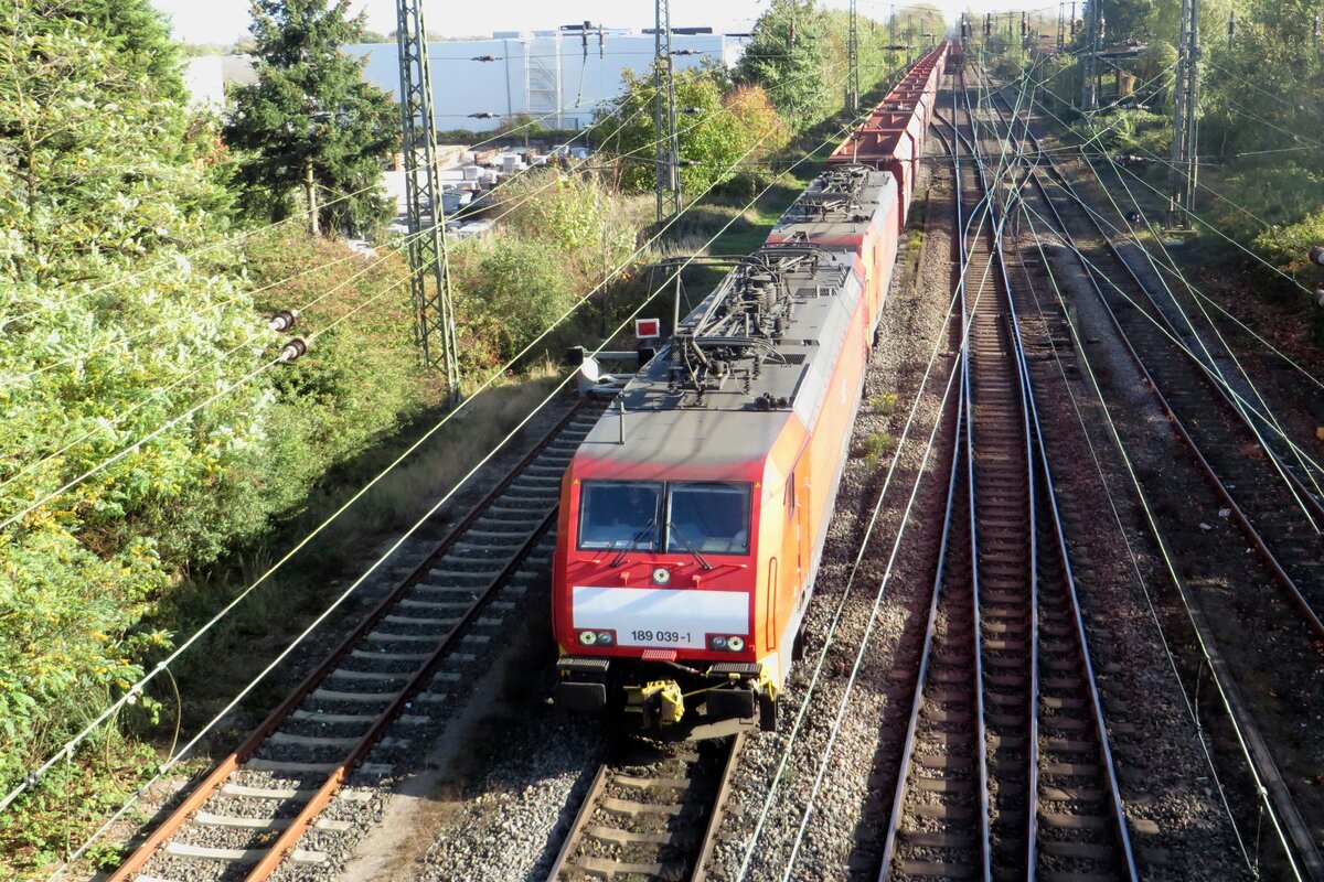 DBC 189 039 enters Emmerich on 1 November 2022.