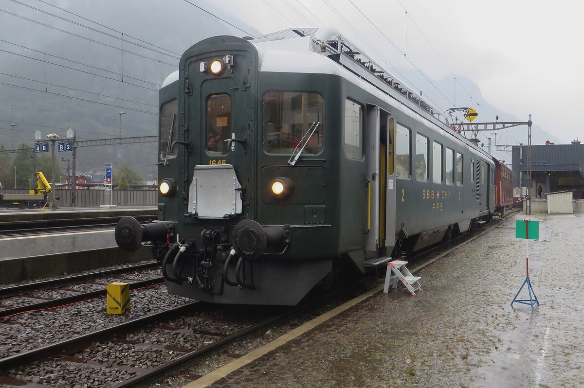 During the Gotthard Bahntage, BDe 1646 finds herself back at Erstfeld on 19 September 2021.