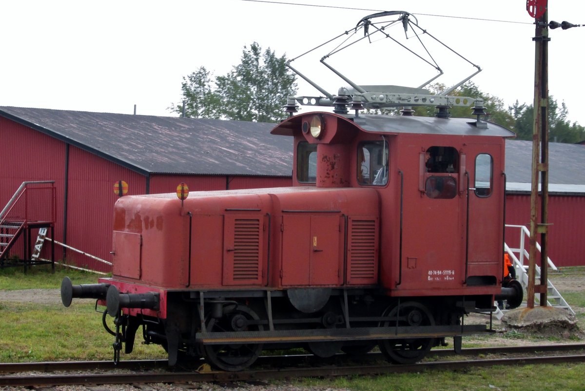 Electric shunter Qaz 51119 stands in the -until 2021 closed- railway museum at Gävle on 12 September 2015.