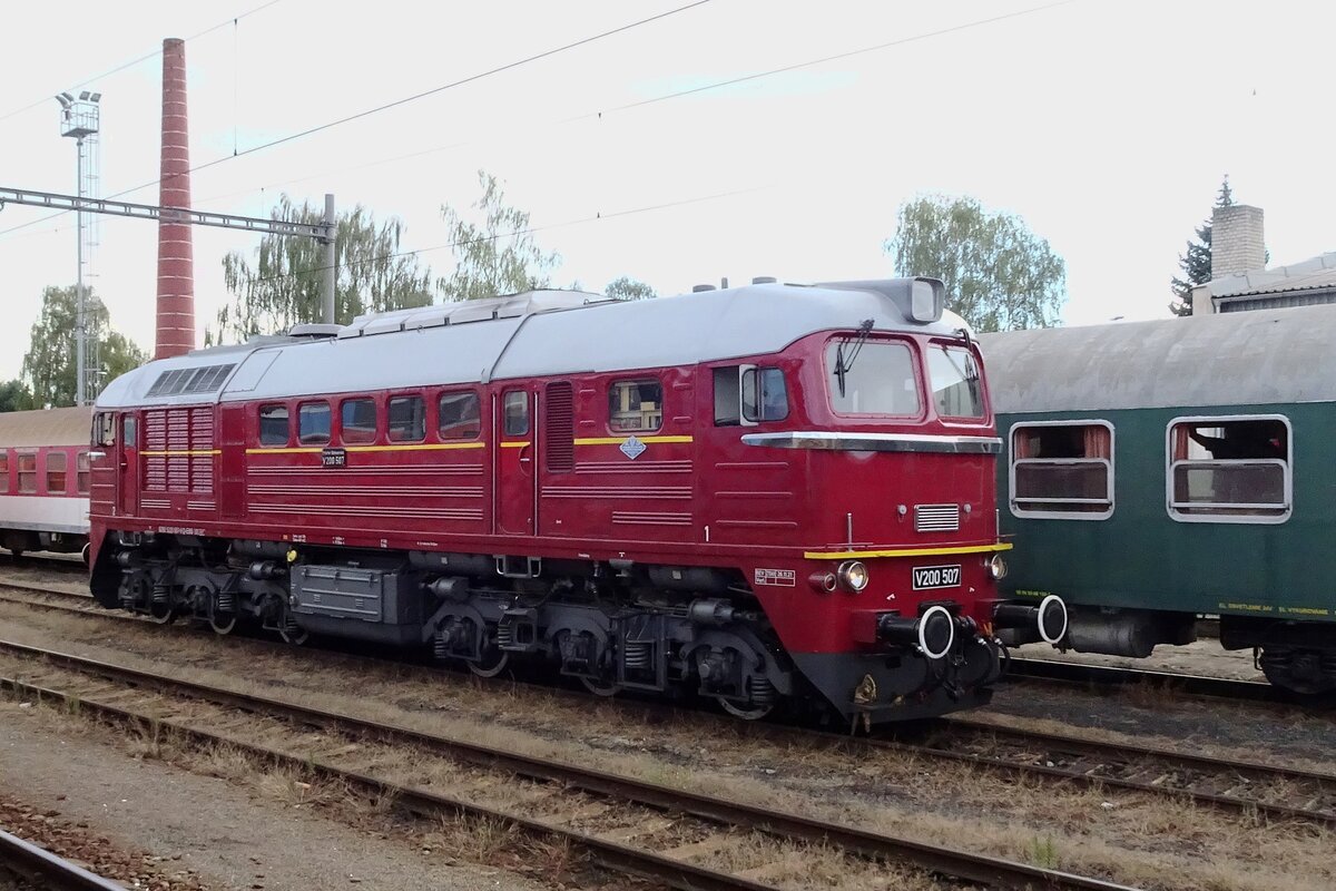 Erfurter Bahn Service V 200 507 was guest in Benesov u Prahy during STEAM-53 on 11 September 2022.