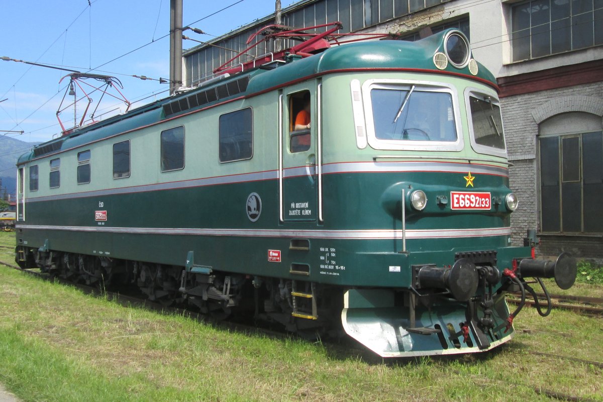 ES 669-2133 stands at Vrutky works during an Open Weekend on 30 May 2015.