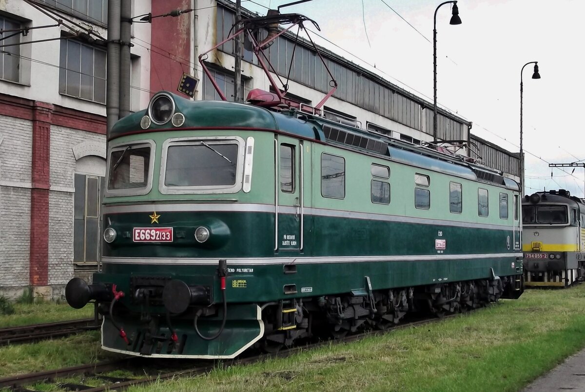 ES 669-2133 stands at Vrutky works during an Open Weekend on 30 May 2015.