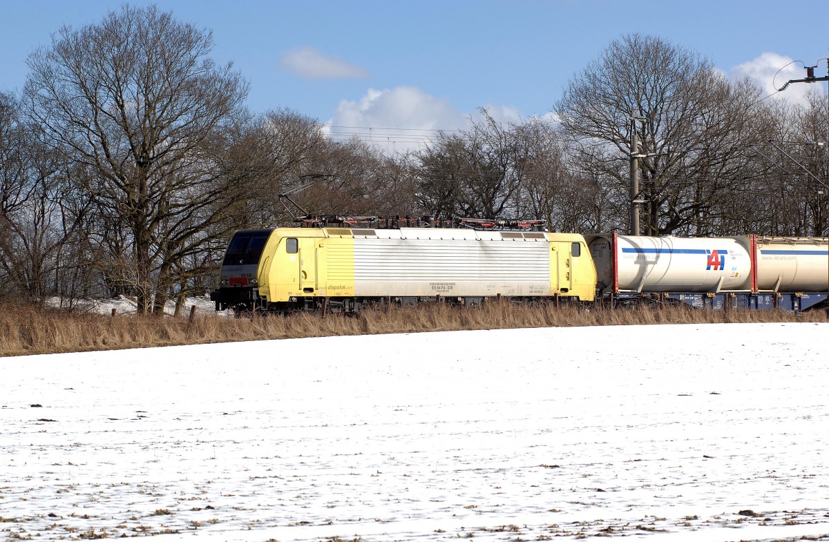 ES Freight train 64F4 026 Dispolok at the border station in Padborg, Denmark. Date: 3. March 2013.