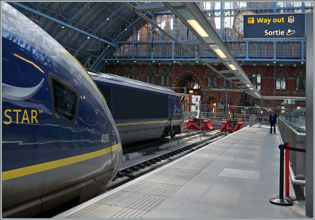 Eurostar trains in London St Pancras. 
28.04.2016