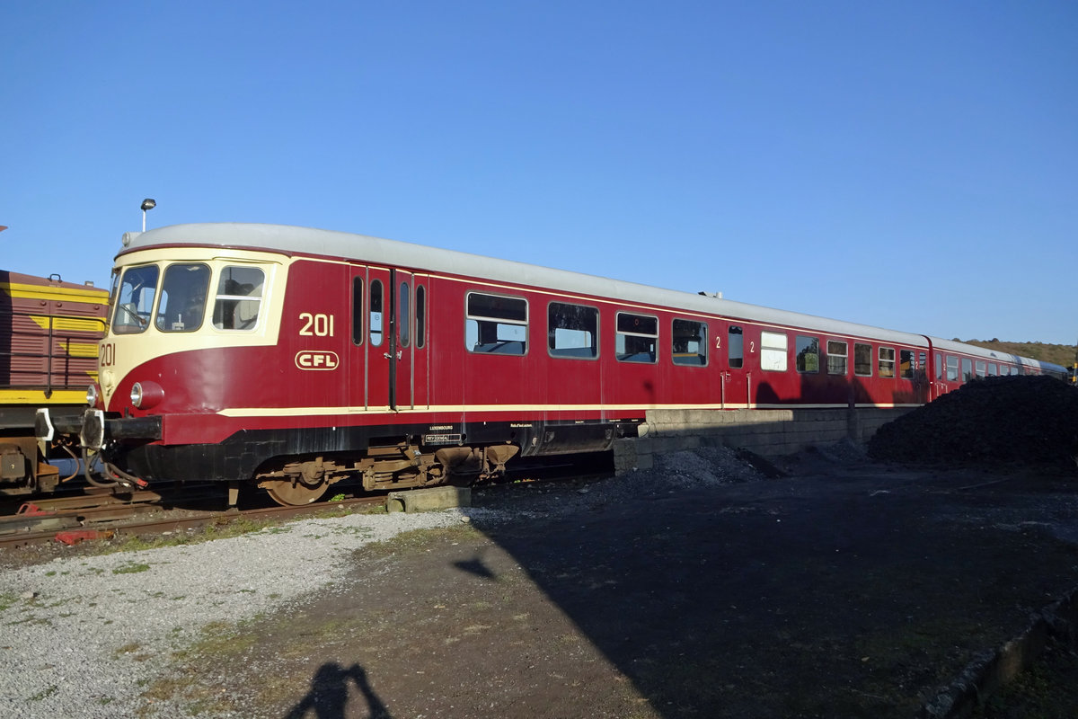 Ex-CFL 201/211 is owned by CFV3V and stands at Mariembourg on 21 September 2019.