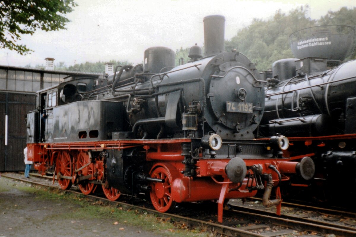Ex-Prussian 74 1192 stands in the DGEG musuem in Bochum-Dahlhausen on 17 July 1999.