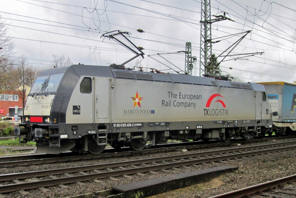 Far, far away from China, but Marco Polo is back. In the guise of TX Log 185 408 Polo is seen at Elmshorn on a grey 28 April 2016.