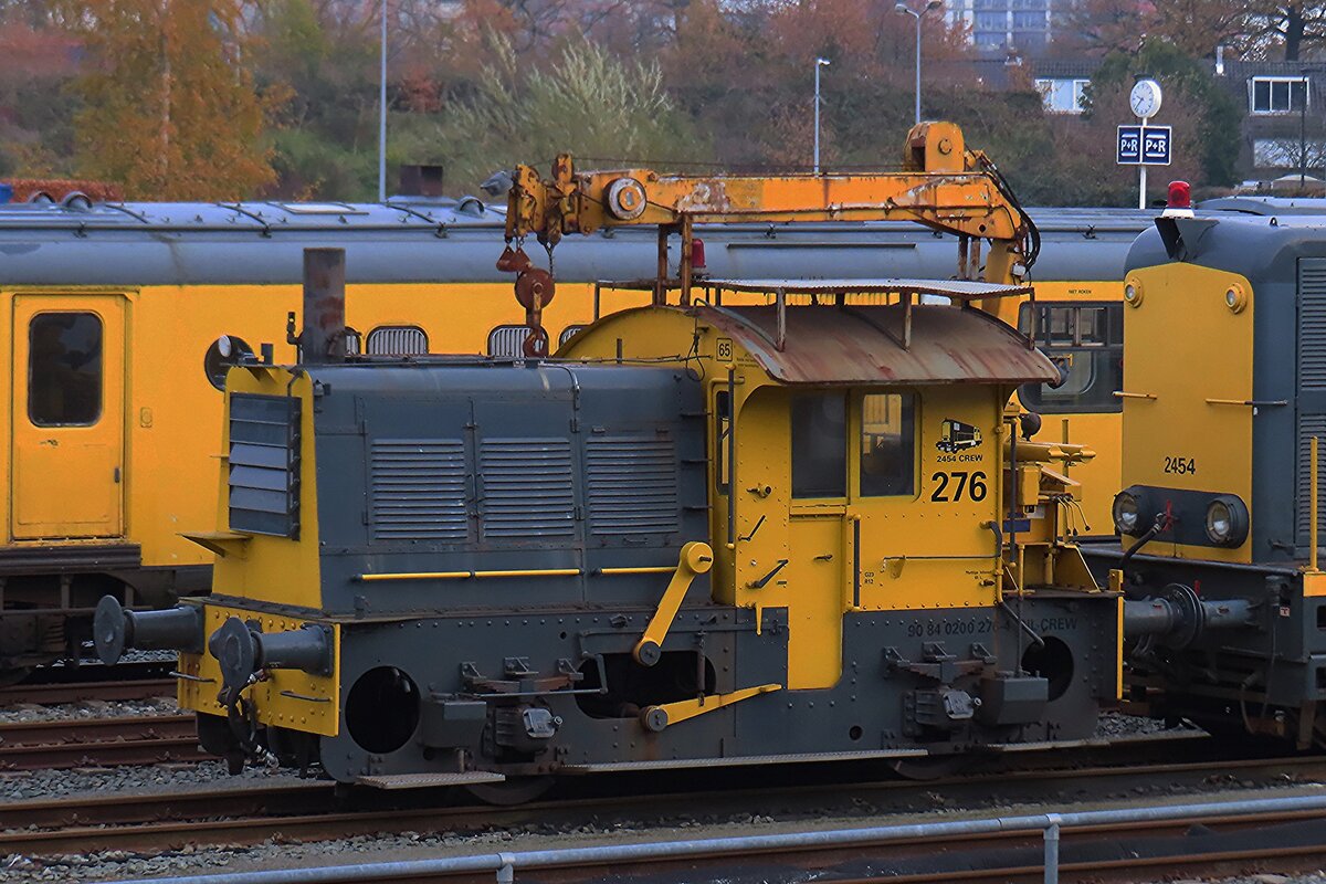 Former NS 276 stands in Amersfoort on 22 November 2025 and is owned by 2454CREW, a fast rising preservationists' society in the Netherlands.