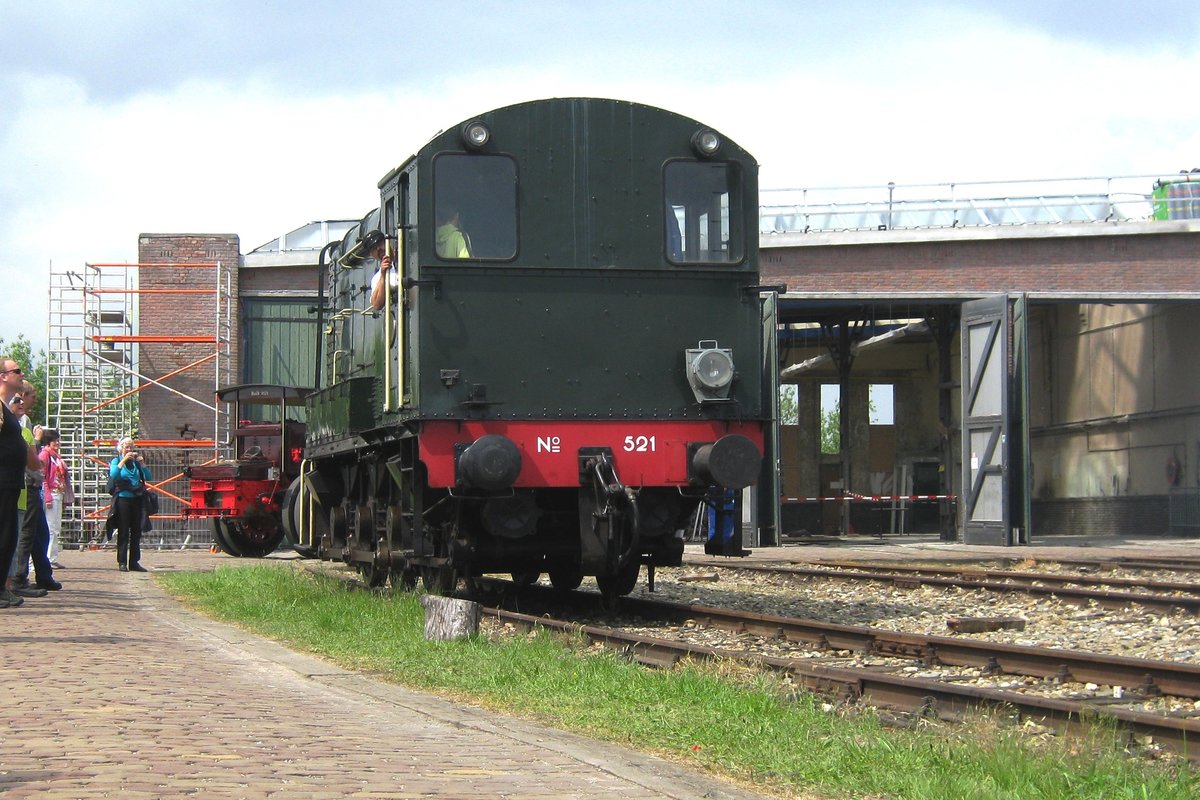 Former NS, now SGB 521 stands at the loco shed in Goes on 14 May 2015.