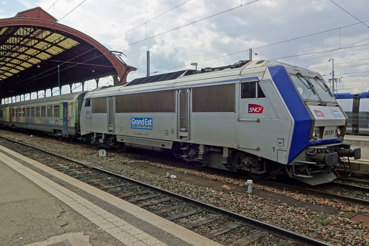 Grand est 26151 stands in Strasbourg Central on 29 May 2019.