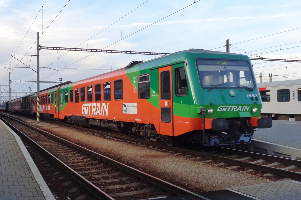 GW Trains 845/628 261 'GAGARIN'stands on 21 September 2018 in Ceske Budejovice. Class 845 is the Czech notification of ex-DB Class 628.