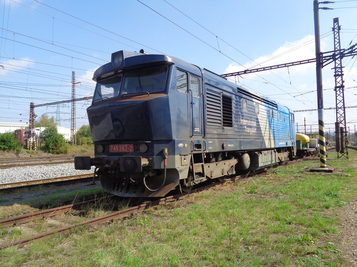 Hanzalik 749 262 stands at Ceska Trebova on 15 September 2018.