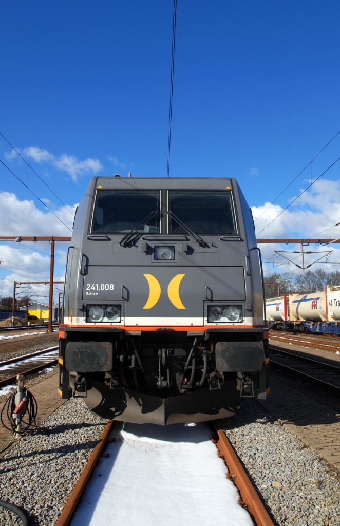 Hector Rail 241.008 at the border station in Padborg, Denmartk. Date: 3. March 2013.