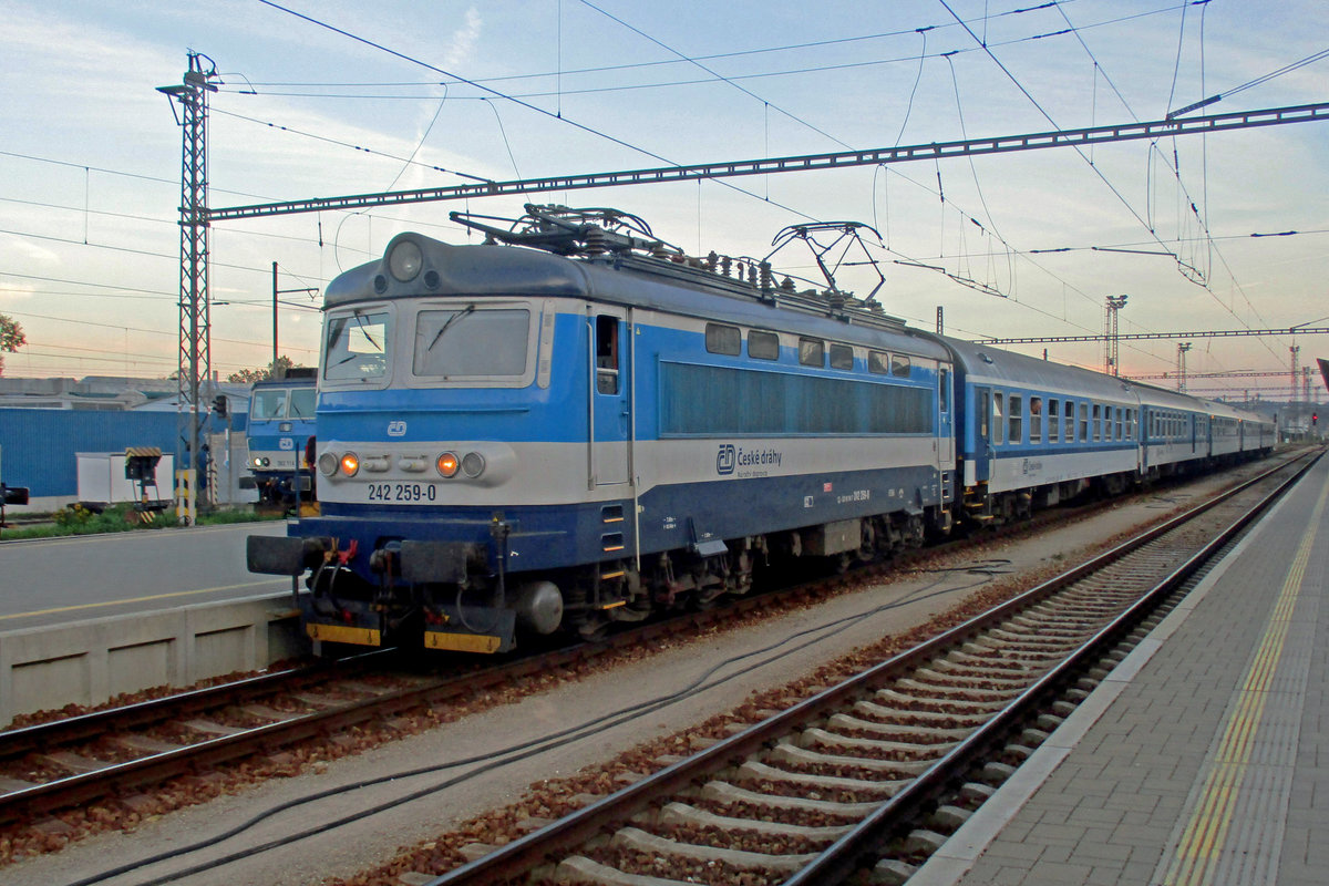 In the Najbrt-I scheme, 242 259 stands at Ceske Budejovice on 21 September 2018.