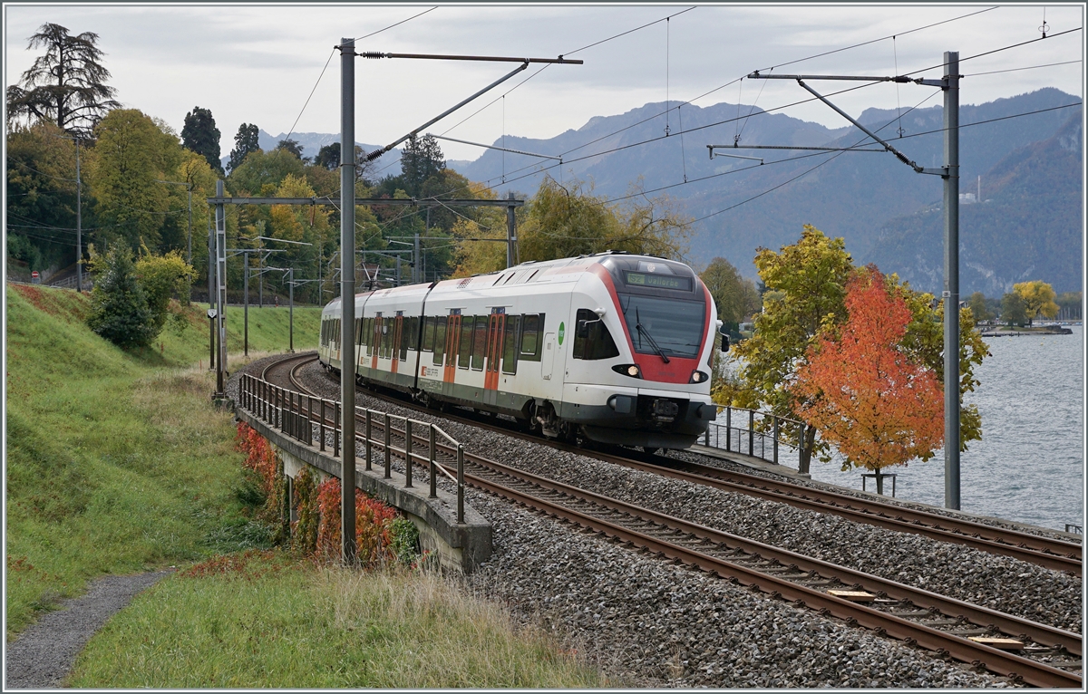 Just after Villeneuve runs this SBB FLIR RABe 523 going to Vallorbe. 

21.10.2020