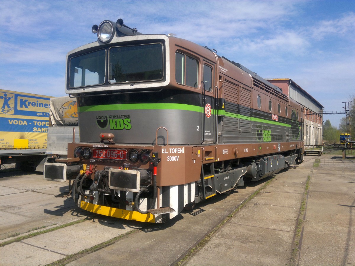 KDS 750 096-0 am 22.4.2015 in Kladno locomotive workshop KDS.