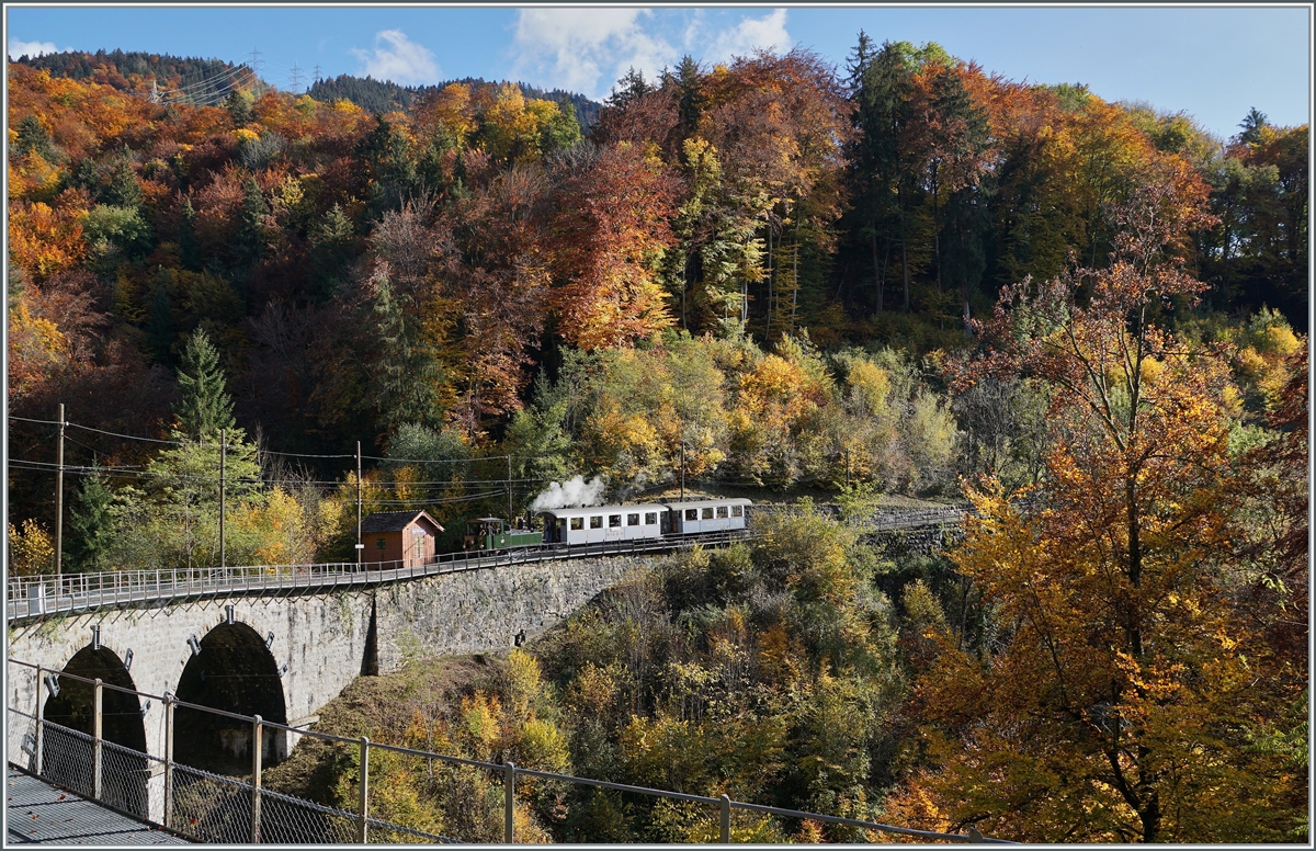 LA DER 2020 by the Blonay-Chamby: The ex LEB G 3/3 N° 5 now by the Blonay-Chamby Railway by Vers-chez-Robert.

24.10.2020