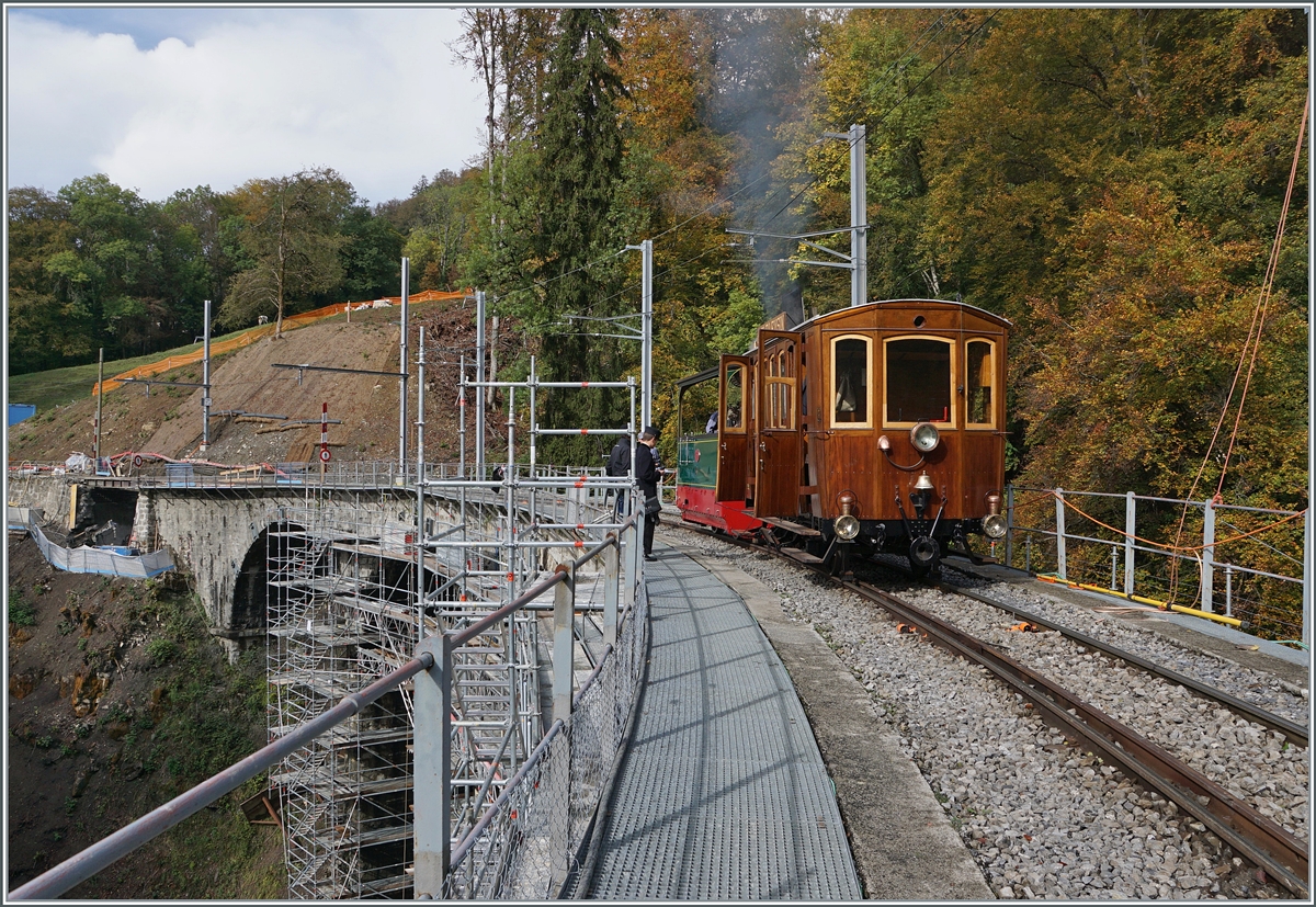  La DER du Blonay-Chamby 2023  - The Baye de Clarens Viaduct is being restored. The Blonay-Chamby railway offered a trip to visit the viaduct. It was not planned to get out, but given the small number of participants, it was possible under strict observation of the staff for safety reasons.

Oct 28, 2023