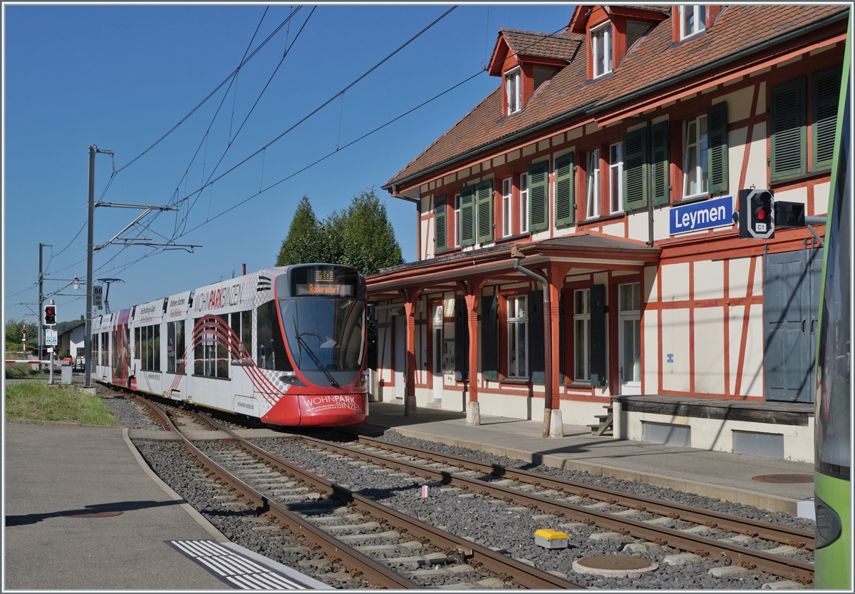 Leymen's beautiful train station with a departing BLT train.

Sept. 26, 2023