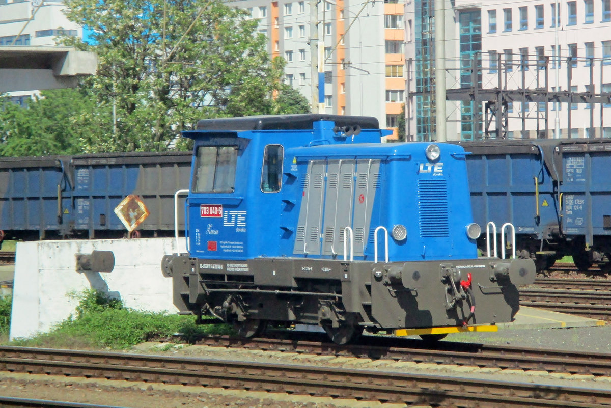 LTE shunter 703 040 stands at Bratislava Petrzalka on 8 May 2018.