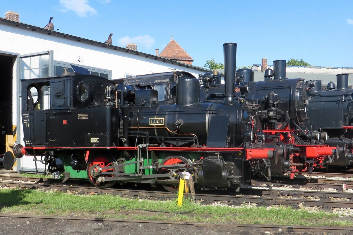 LUCY 88 993 stands on 26 May 2022 at the Bayerisches Eisenbahnmuseum at Nördlingen.