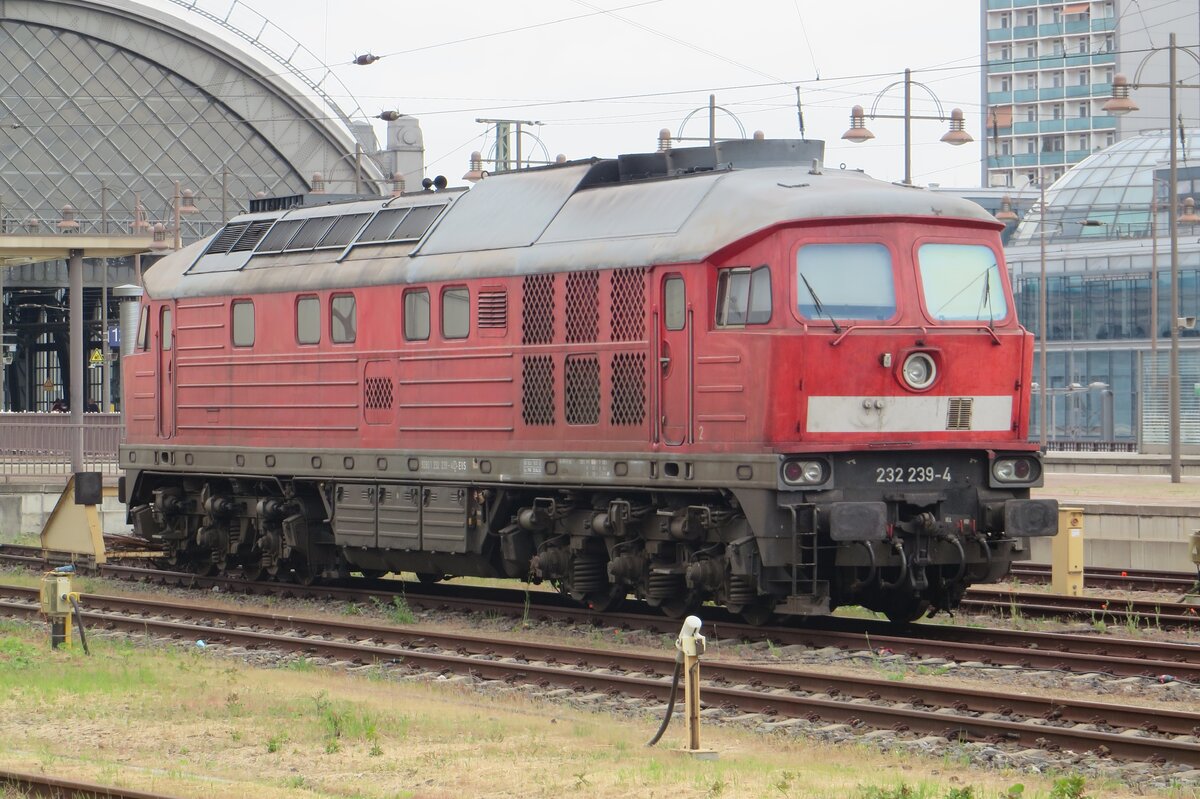 Ludmilla 232 239 stands on 23 May 2023 at Dresden Hbf.