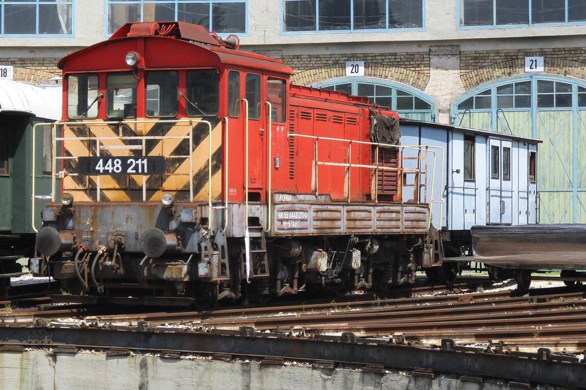 MAV 428 211 stands in the Railway Museum Park Vasuttorteneti in Budapest on 8 September 2018.