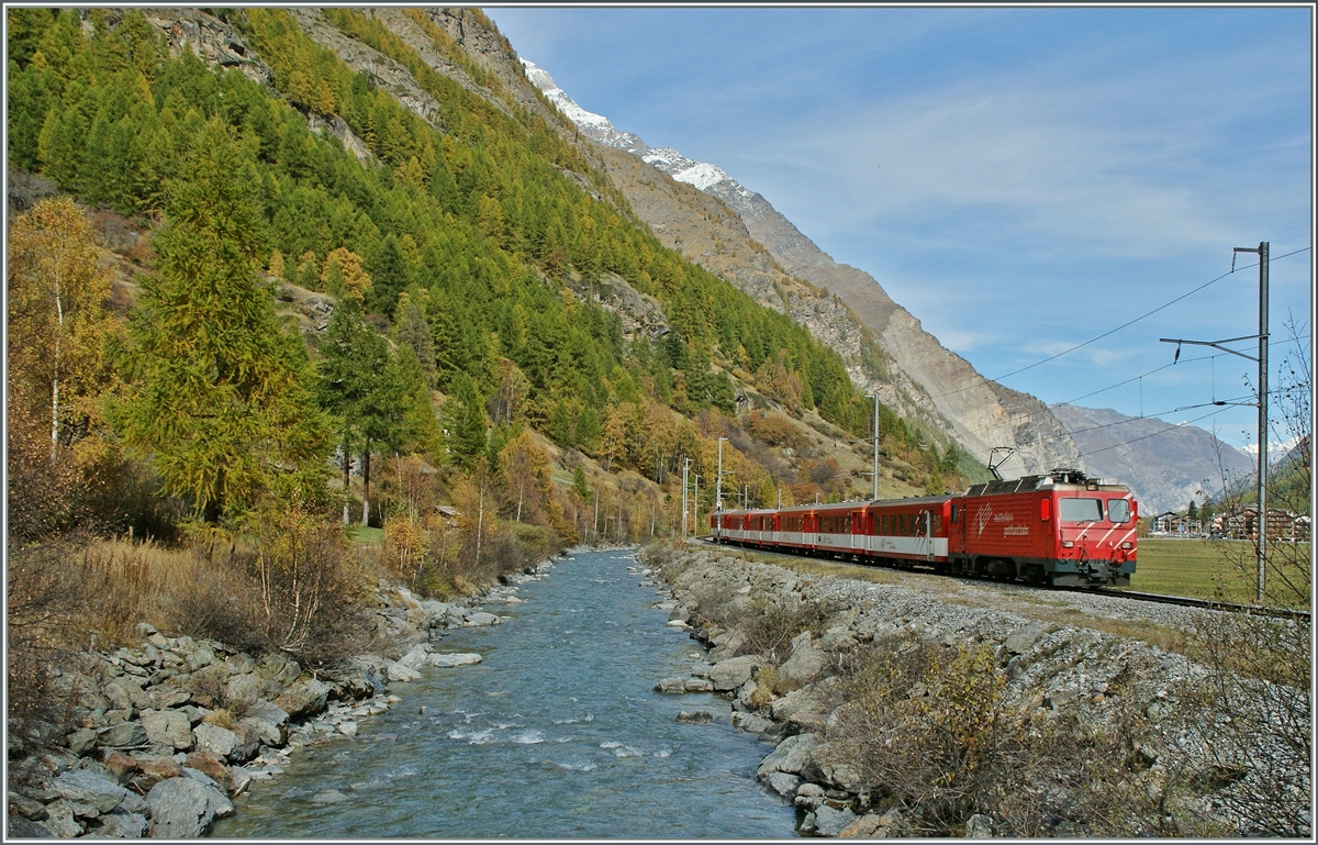 MGB HGe 4/4 with a local train by Tsch.19.10.2012