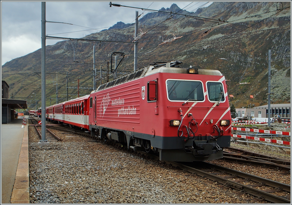 MGB HGe 474 in Adnermatt. 
10.10.2014