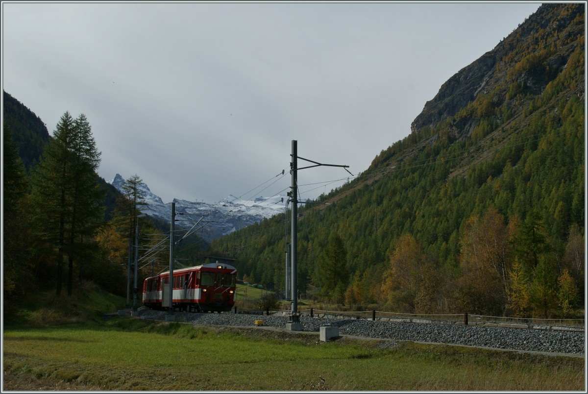 MGB morning-ambiente between Tsch and Zermatt. 
19.10.2012