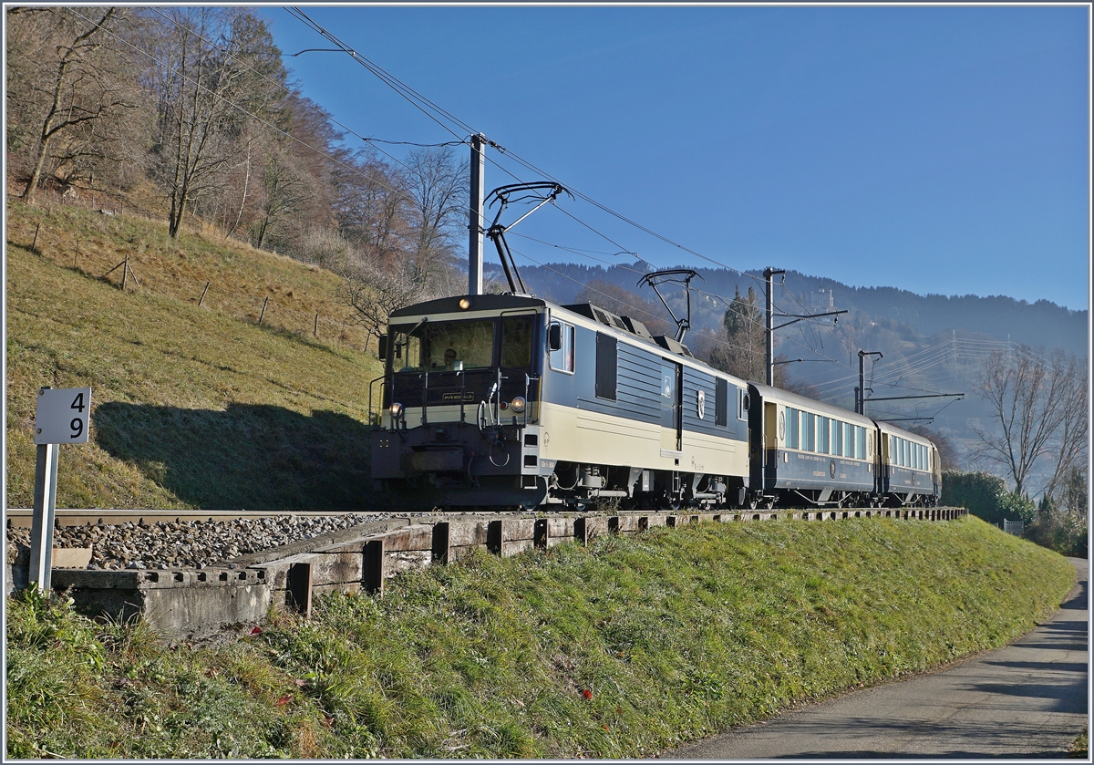 MOB GDe 4/4 near Chernex.
08.12.2016