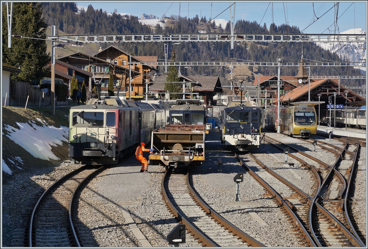 MOB GDe 4/4 in Zweisimmen are waiting his next service.

17.02.2021 