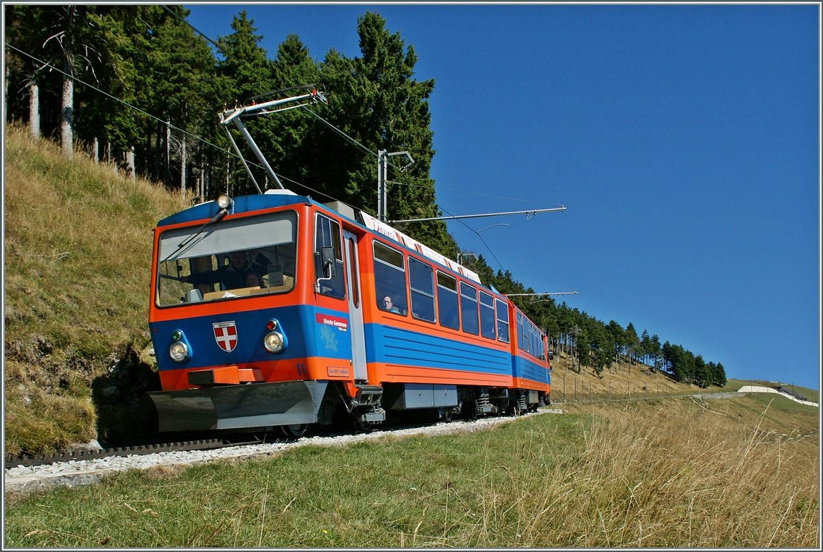 Monte Generoso train near the summit Station.
13.09.2013