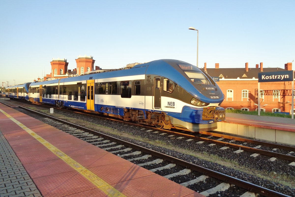 Niederbarnimer Eisenbahn SA 139-016 stands at Kosztryn on 30 April 2018.