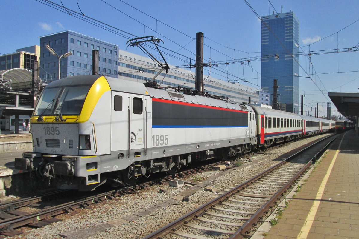 NMBS 1895 stands ready for departure at Brussel Noord on 22 May 2014.
