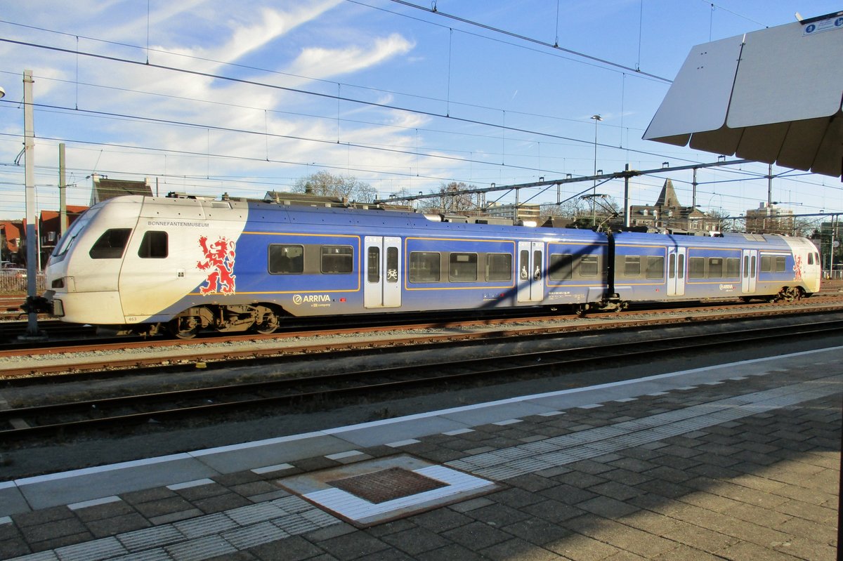 Not yet in service, but already at Maastricht stands Arriva 463 on 20 January 2017.
