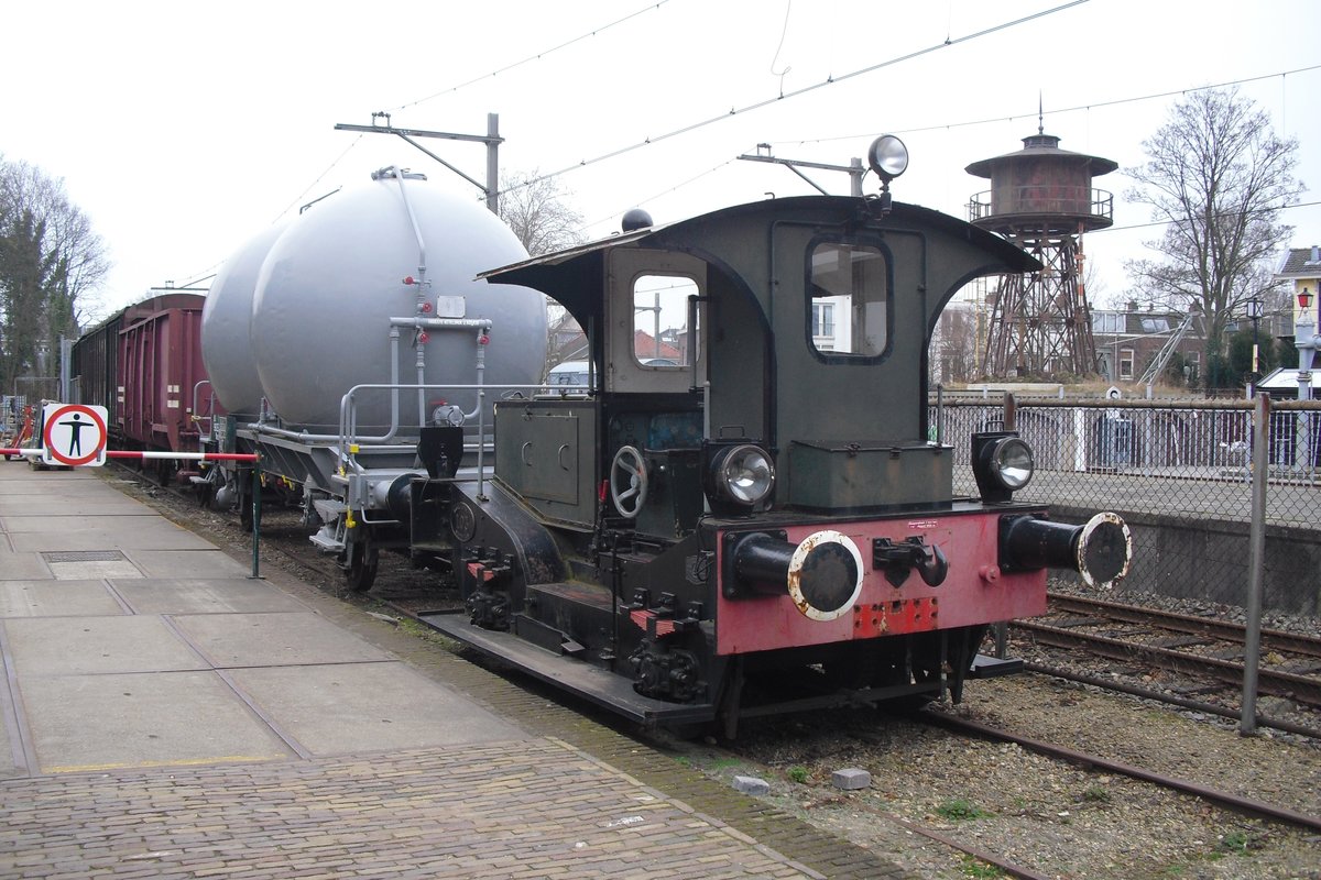 NS 103 stands with a quasi freight in the Dutch Railway Museum in Utrecht-Maliebaan on 4 March 2012.