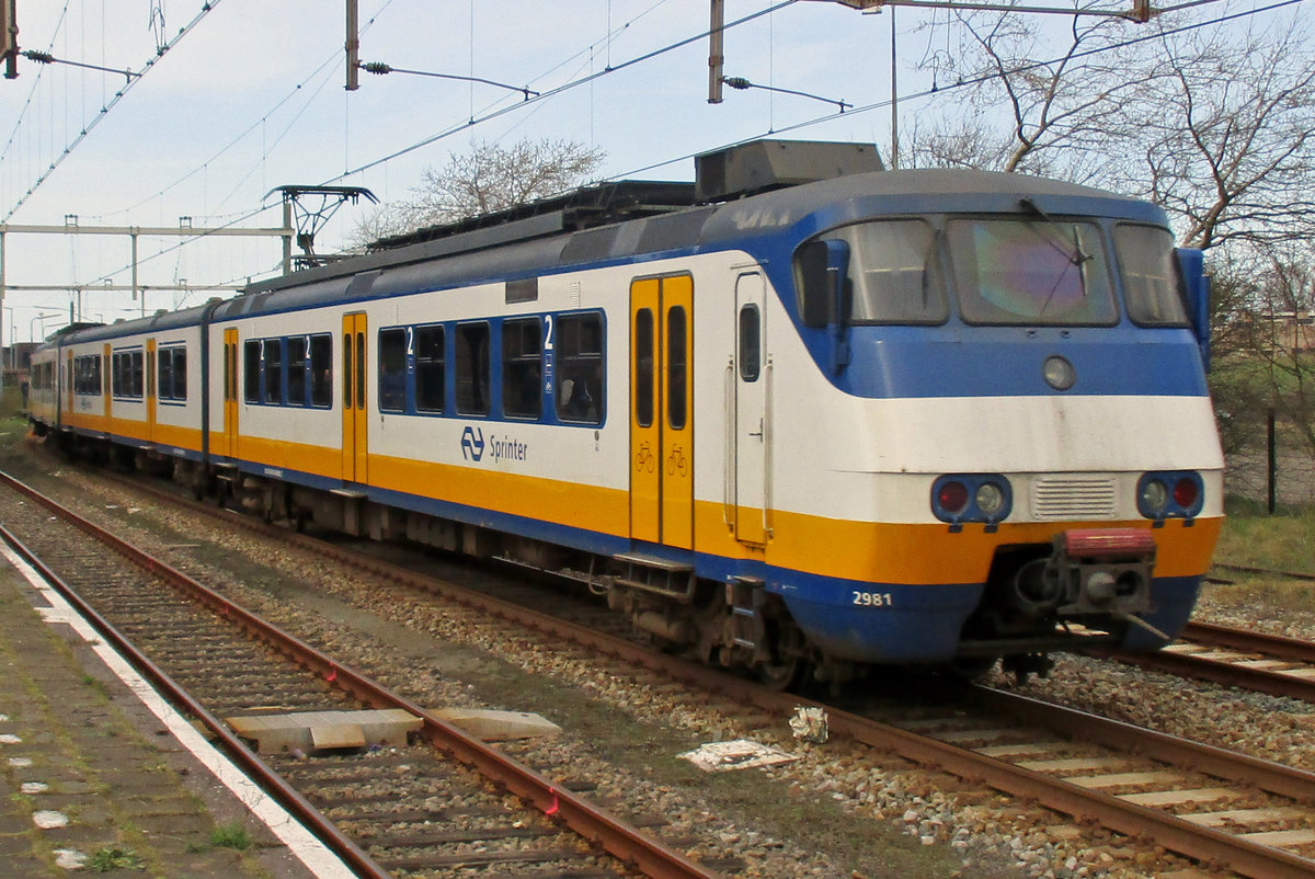 NS 2981 calls at Hoek van Holand Haven on 26 March 2017.