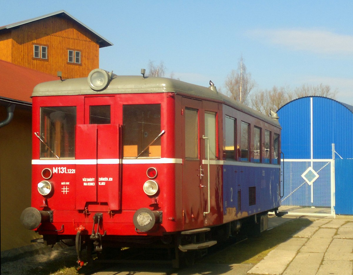Oldtimer M131.1228  Karel  (Year 1951) in railway station Kladno at 20.2.2015.