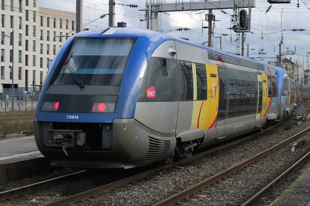 On 12 February 2024 X-73814 quits nancy-Ville with a local service to Bar.