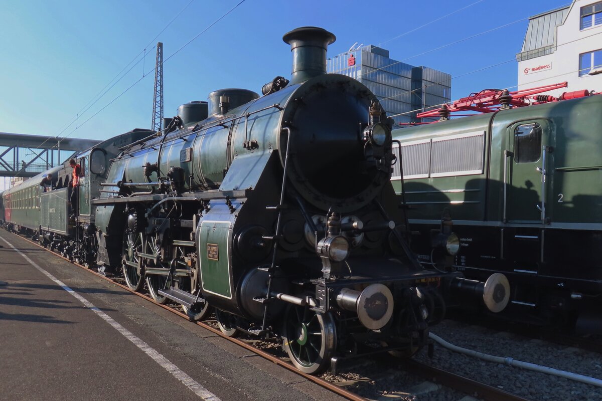 On 15 September 2023 Bavarian 3673 stands at Göppingen during the 2023 Märklin Days.