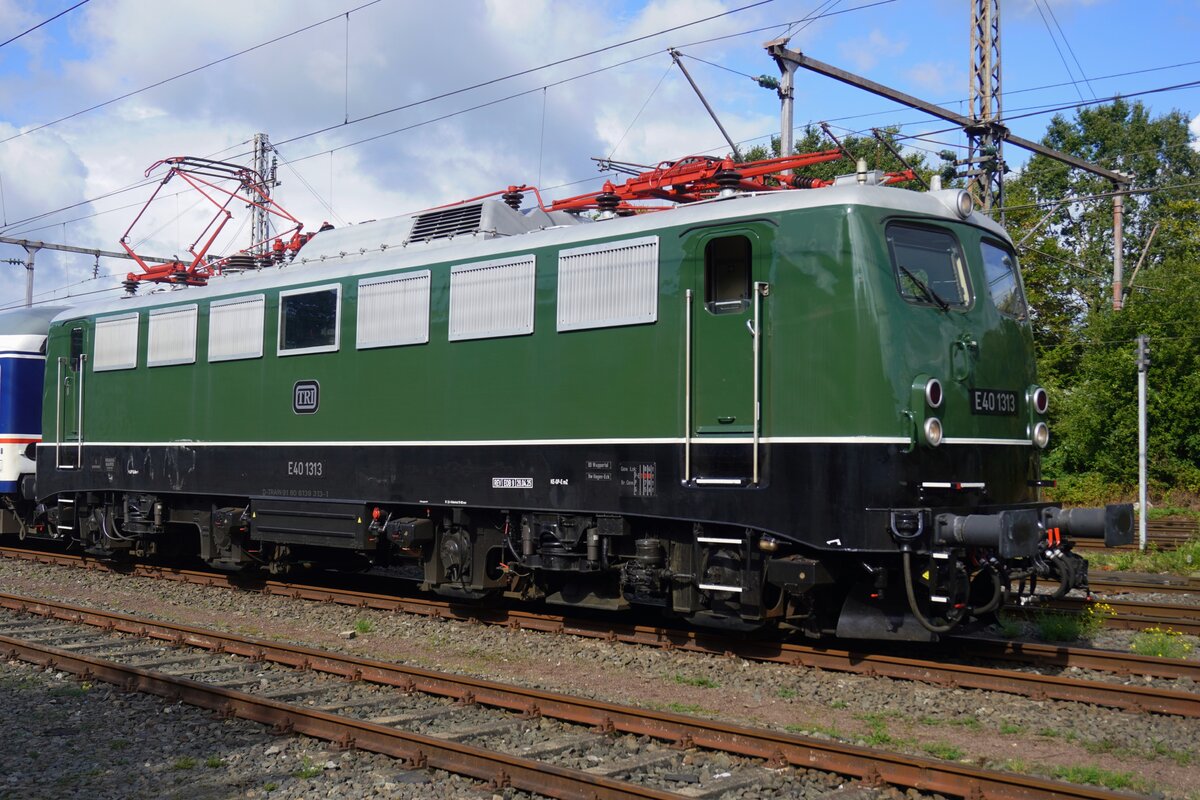 On 16 September 2026 E40 1313 (formerly DB Cargo 139 313) takes a break at Bad Bentheim before continuing into the Ruhr Area to privide for replacement stock for -again-  failing state-of-the-art EMUs.