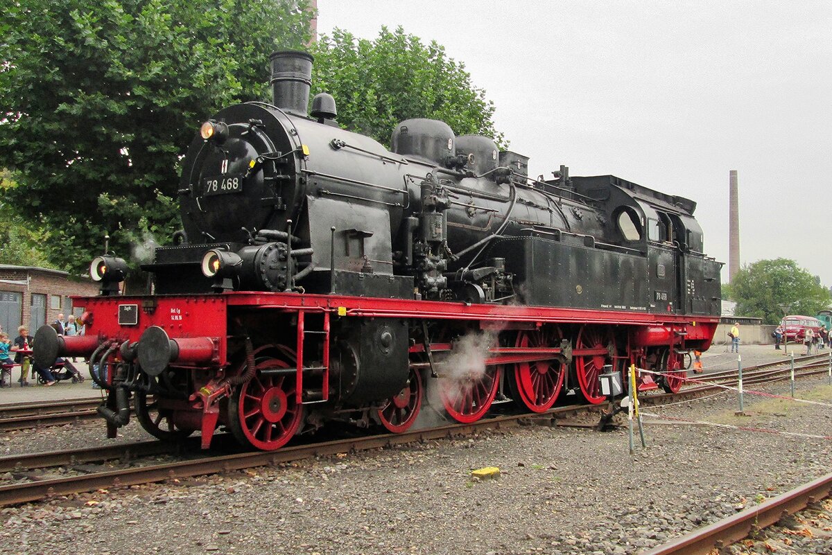 On 17 September 2016 ex-DB 78 468 of Eisenbahntradition Lengerich stands at the DGEG-Museum in Bochum-Dahlhausen.