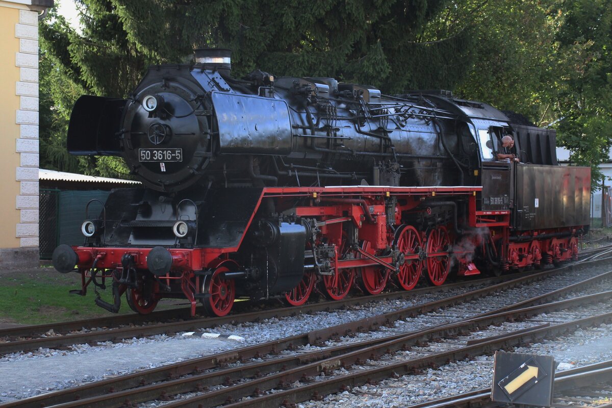 On 18 September 2026 SEH's  50 3616 enters the small Ceske Drahy depot at Benesov u Prahy in preparation for the last edition of the train bonanza STEAM 57.