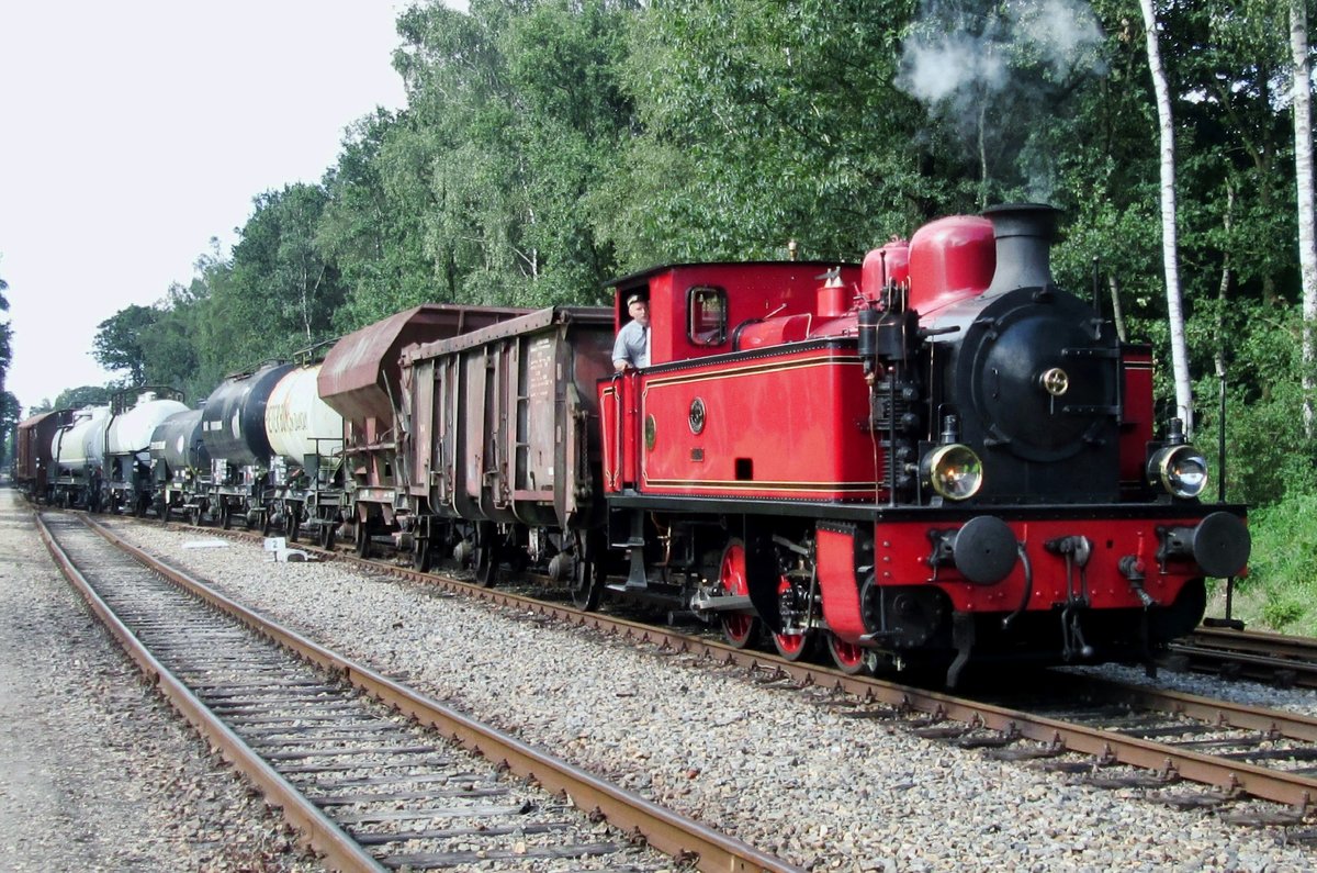 On 6 September 2015 SGB-3 'BISON' hauls a photo freight into Loenen as she is guest with the VSM.