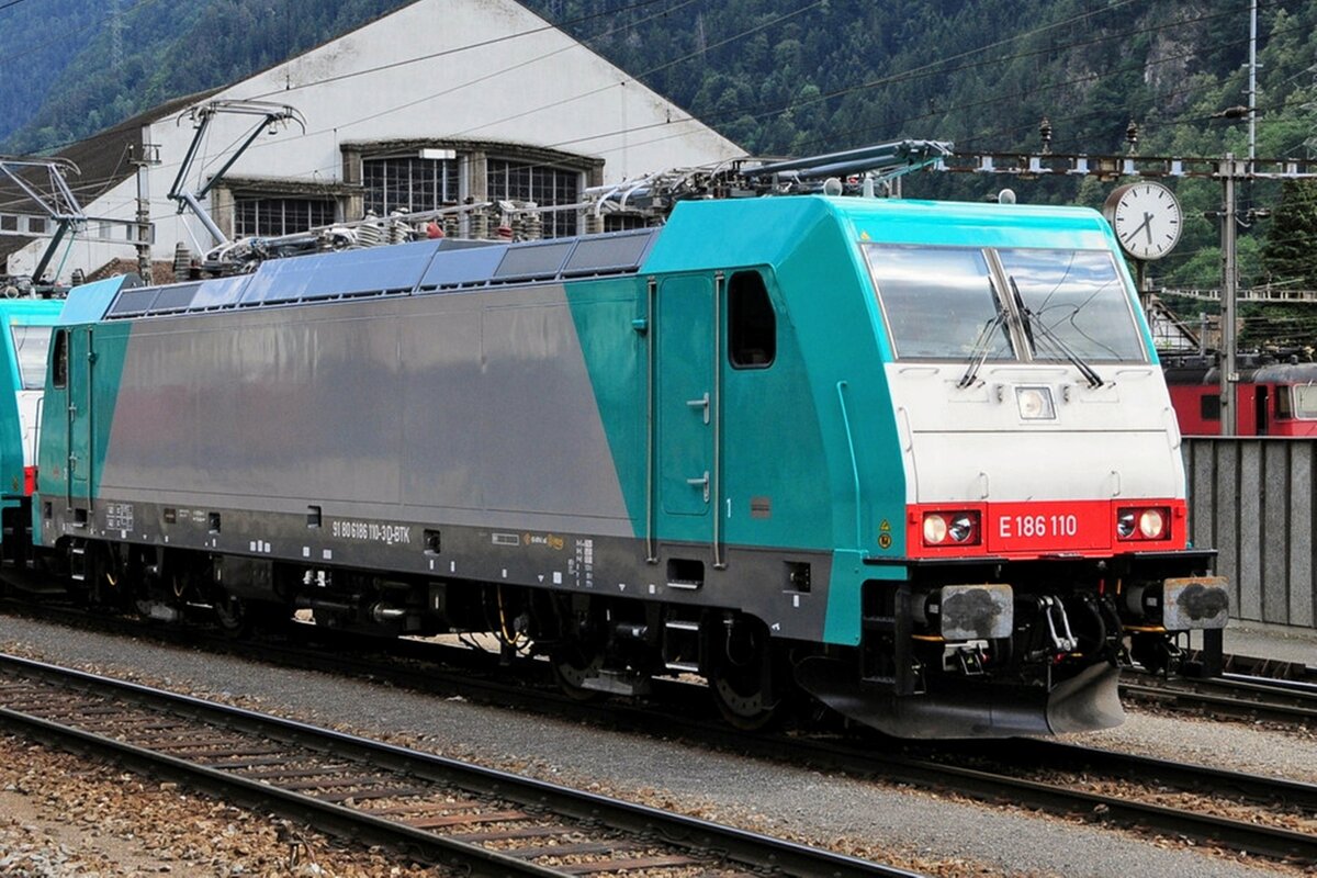 On 7 June 2009 Alpha Trains 186 110 surprised your photographer during a test ride (of the loco, not your photographer...) at Erstfeld.