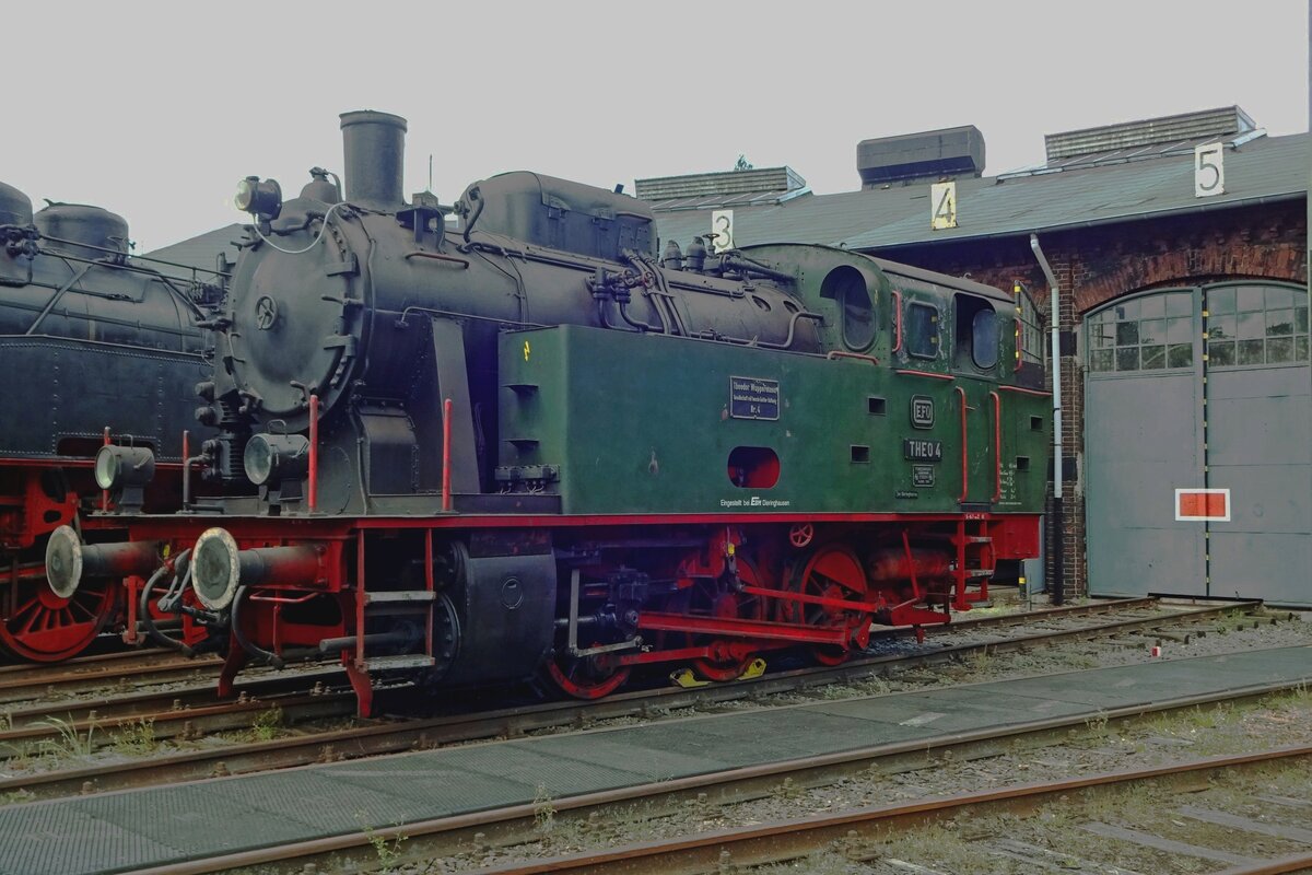 On 8 June 2019, Theo-4 stands in the Eisenbahnmuseum Dieringhausen.