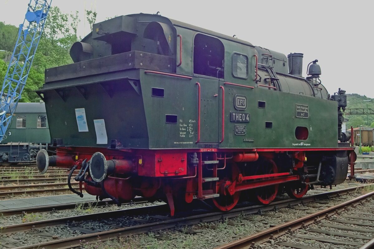 On 8 June 2019, Theo-4 stands in the Eisenbahnmuseum Dieringhausen.